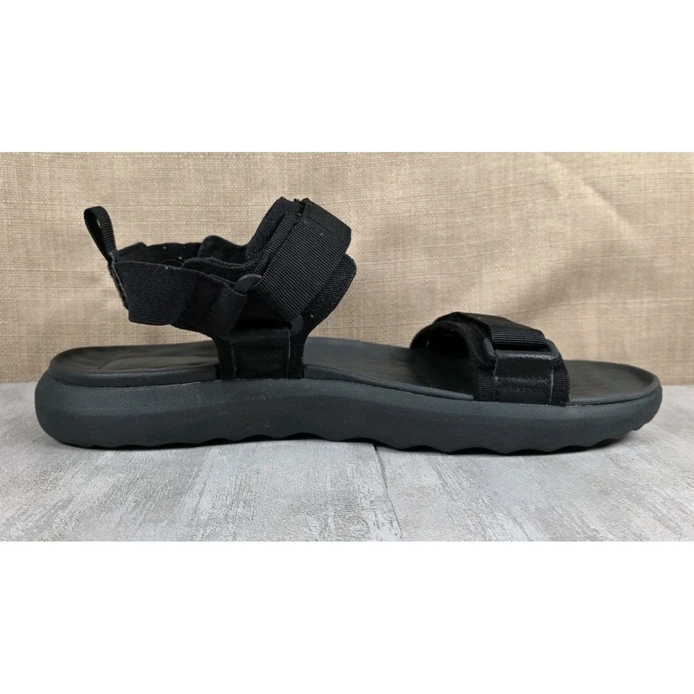 Hey Dude Carson Sandals Mens Size 11 Sport Mode Black Comfort Hiking Beach EUC